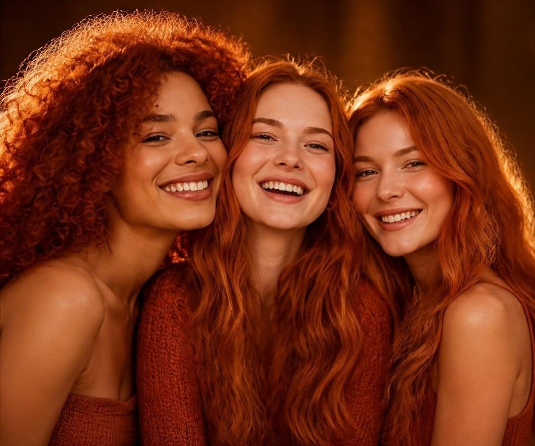 Mulheres ruivas com tons diferentes de cabelo ruivo na jornada da ruiva